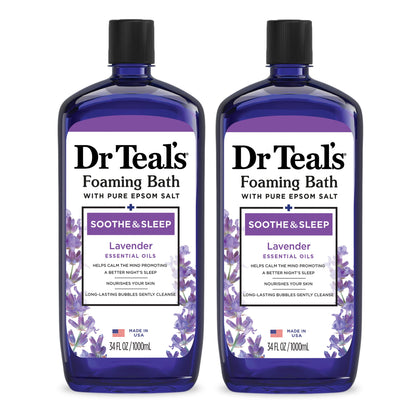 Dr Teal's Bain Moussant Lavande 34 fl oz bouteille avant