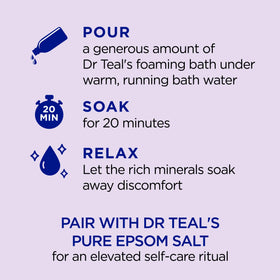 Dr Teal's Bain Moussant Lavande dans une salle de bain