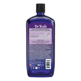 Dr Teal's bain moussant sur une table de bain