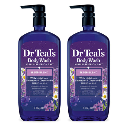 Dr Teal's Gel Douche au Melatonin et Sel d'Epsom, vue de face
