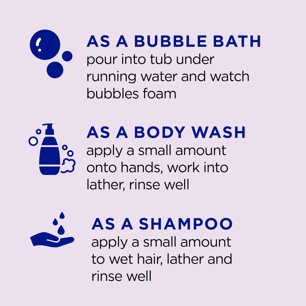 Dr Teal's Kids 3-en-1 Bain Moussant Lavande avec mousse