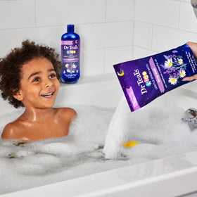 Dr Teal's Kids 3-en-1 Bain Moussant Lavande dans la baignoire