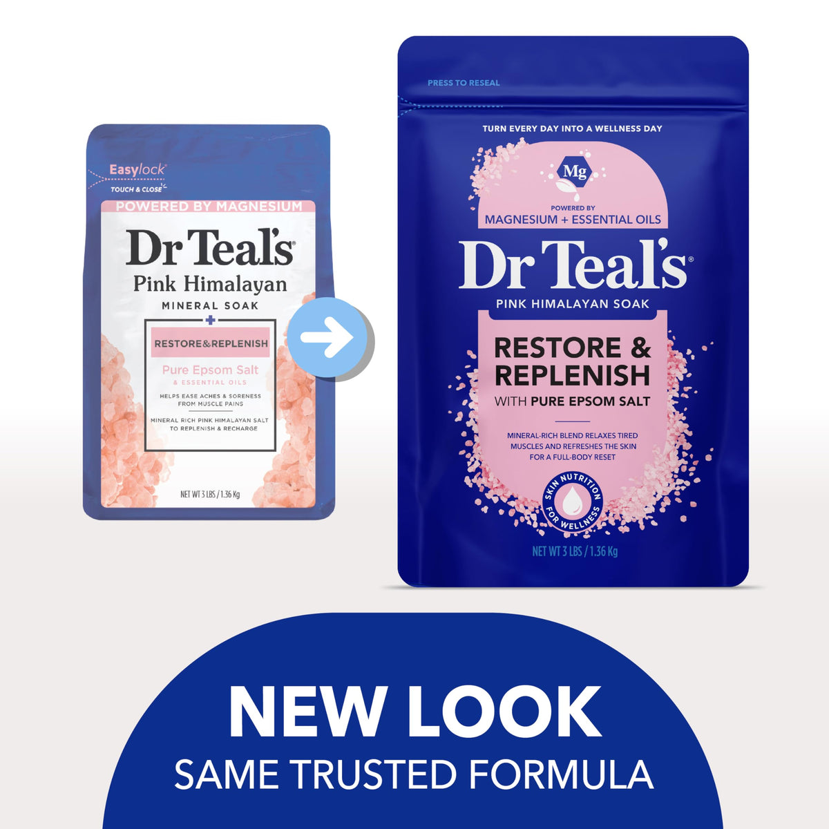 Dr Teal's Sel d'Epsom 1408g avec des huiles essentielles