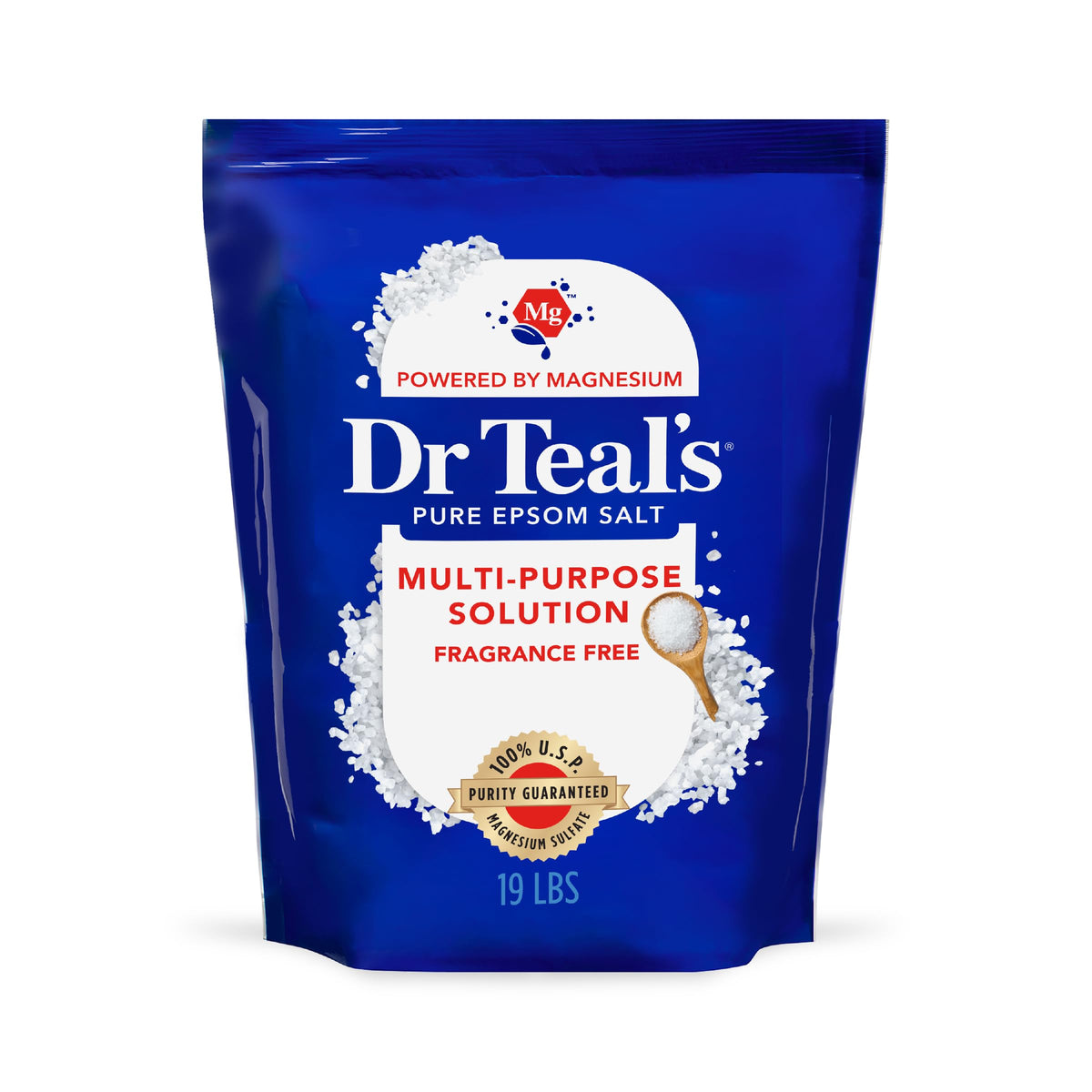 Dr Teal's Sel d'Epsom Pur 19 lbs, vue de face