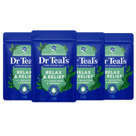 Dr Teal's Sel d'Epsom Pur 3 kg avec Eucalyptus et Menthe Verte, avant en vue
