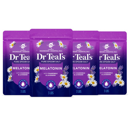 Dr Teal's Sel d'Epsom Pur 3 kg devant avec étiquette