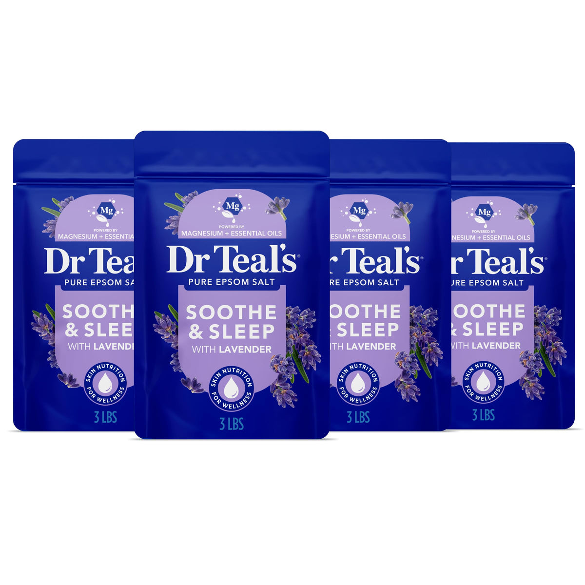 Dr Teal's Sel de Bain Épsom Lavande 3 lb vue avant