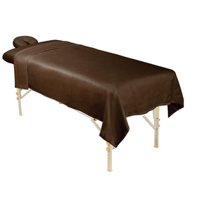 Drap ajusté ForPro pour tables de massage, couleur chocolat
