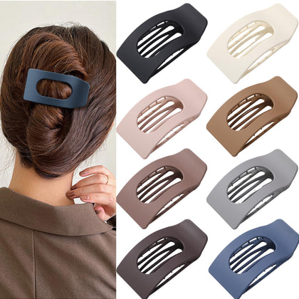Drealoe Clips à Cheveux Plat noir modèle vue de face