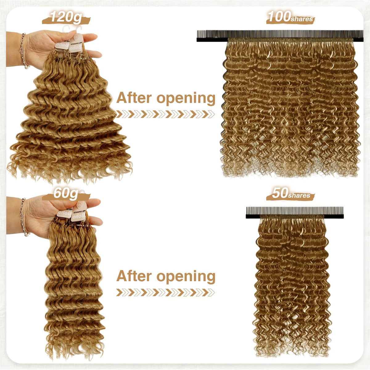 DRESSMAKER Cheveux Crochus Humains usage en salon