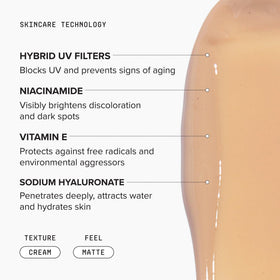 DRMTLGY Crème Hydratante Teintée Mat SPF 46 sur un fond neutre