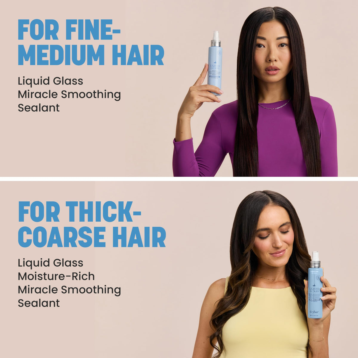 Drybar Liquid Glass Sealant avec accessoires de coiffure