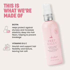 Drybar Prep Rally en usage sur des cheveux longs