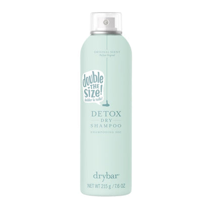 Drybar Shampoo Sec Detox 7,6 oz vue avant avec spray