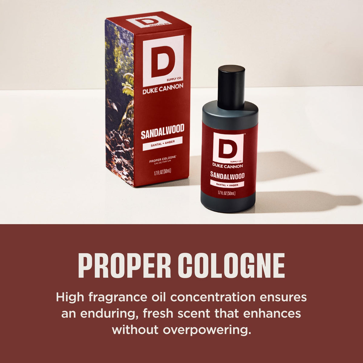 Duke Cannon Cologne Santal avec des éléments naturels