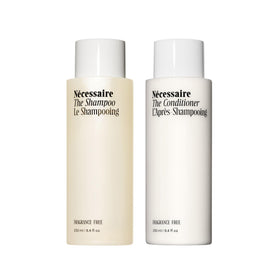 Duo Capillaire Nécessaire sans parfum, shampooing et après-shampooing en bouteille