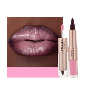 Duo Crayon à Lèvres Mat et Gloss Ombre BAISEN DIARY, couleur Mauve Plum