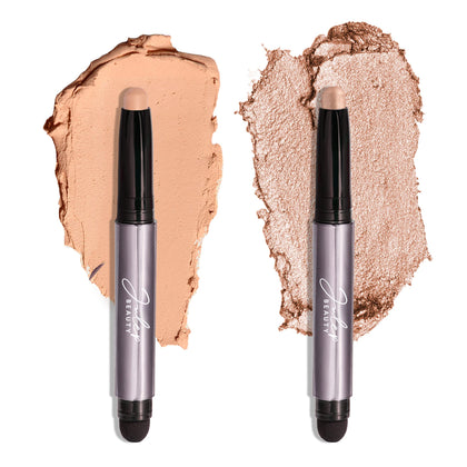 Duo d'ombres à paupières Julep 18g, teinte Desert Mat et Champagne Shimmer