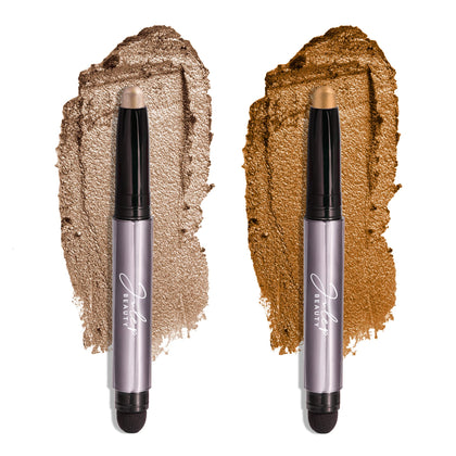 Duo d'ombres à paupières Julep Moonlight et Honey Gold, vue de face