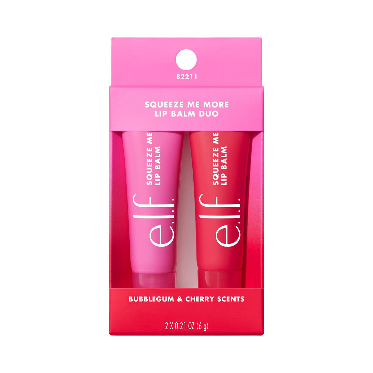 Duo de baumes à lèvres e.l.f. Squeeze Me cerise et bubblegum