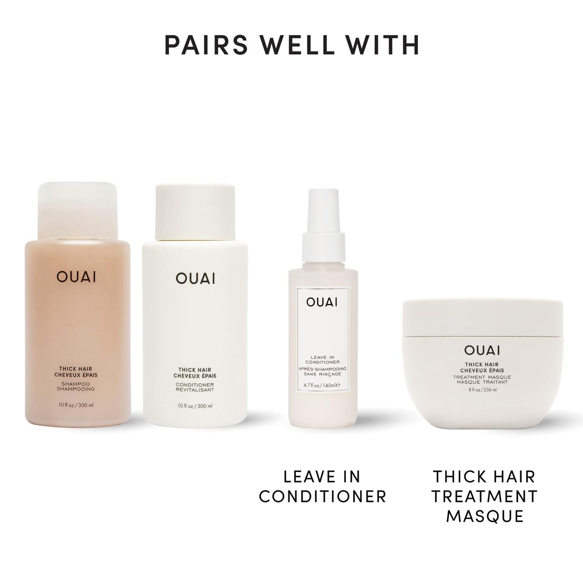Duo de cheveux brillants après utilisation des produits OUAI