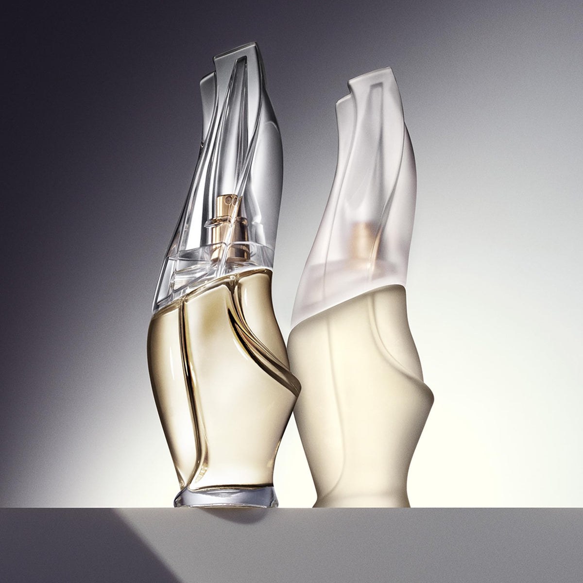 Duo de sprays Donna Karan Cashmere Mist avec fond élégant