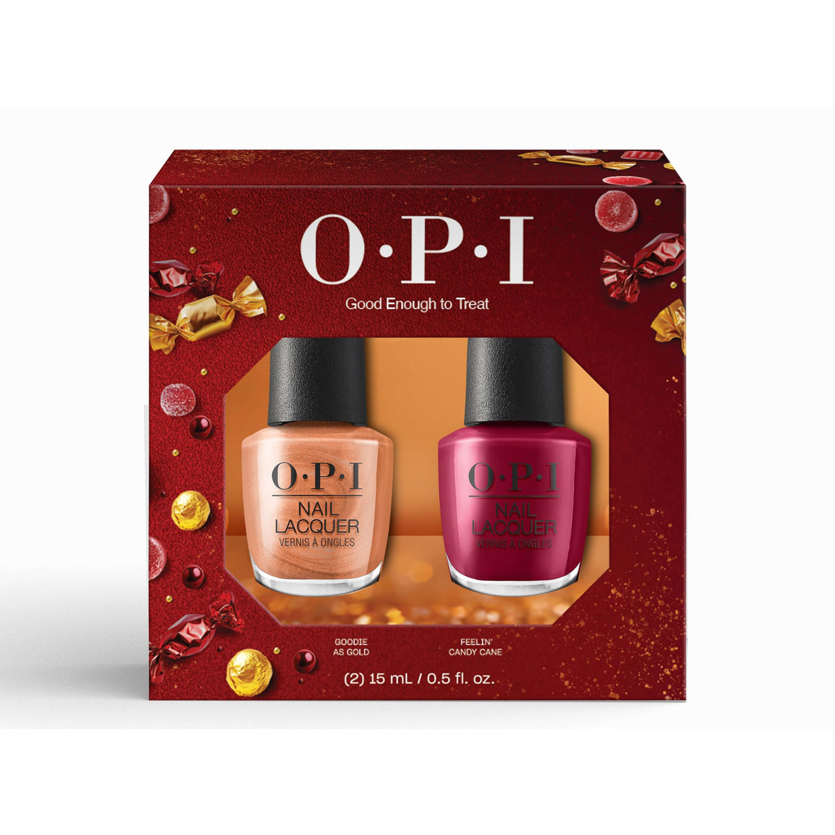 Duo de Vernis OPI Goodie as Gold et Feelin' Candy Cane