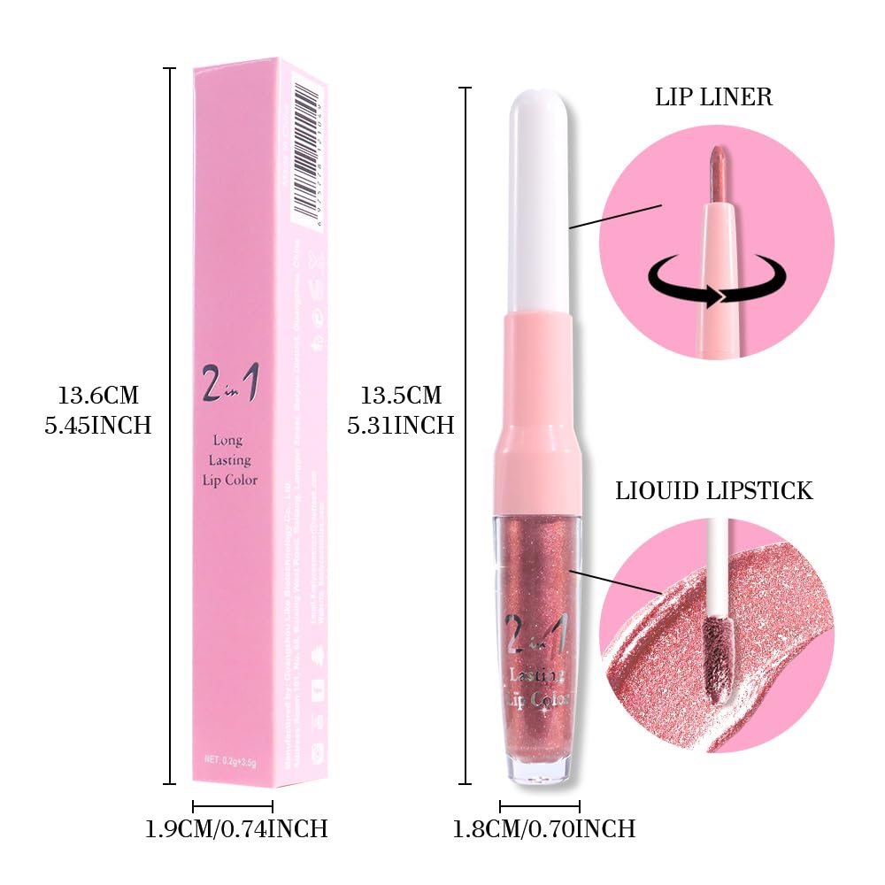 Duo lipliner et rouge à lèvres evpct côté avec embouts visibles