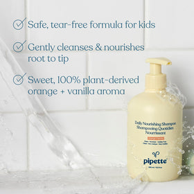 Duo Pipette avec texture de l'après-shampoing sur main