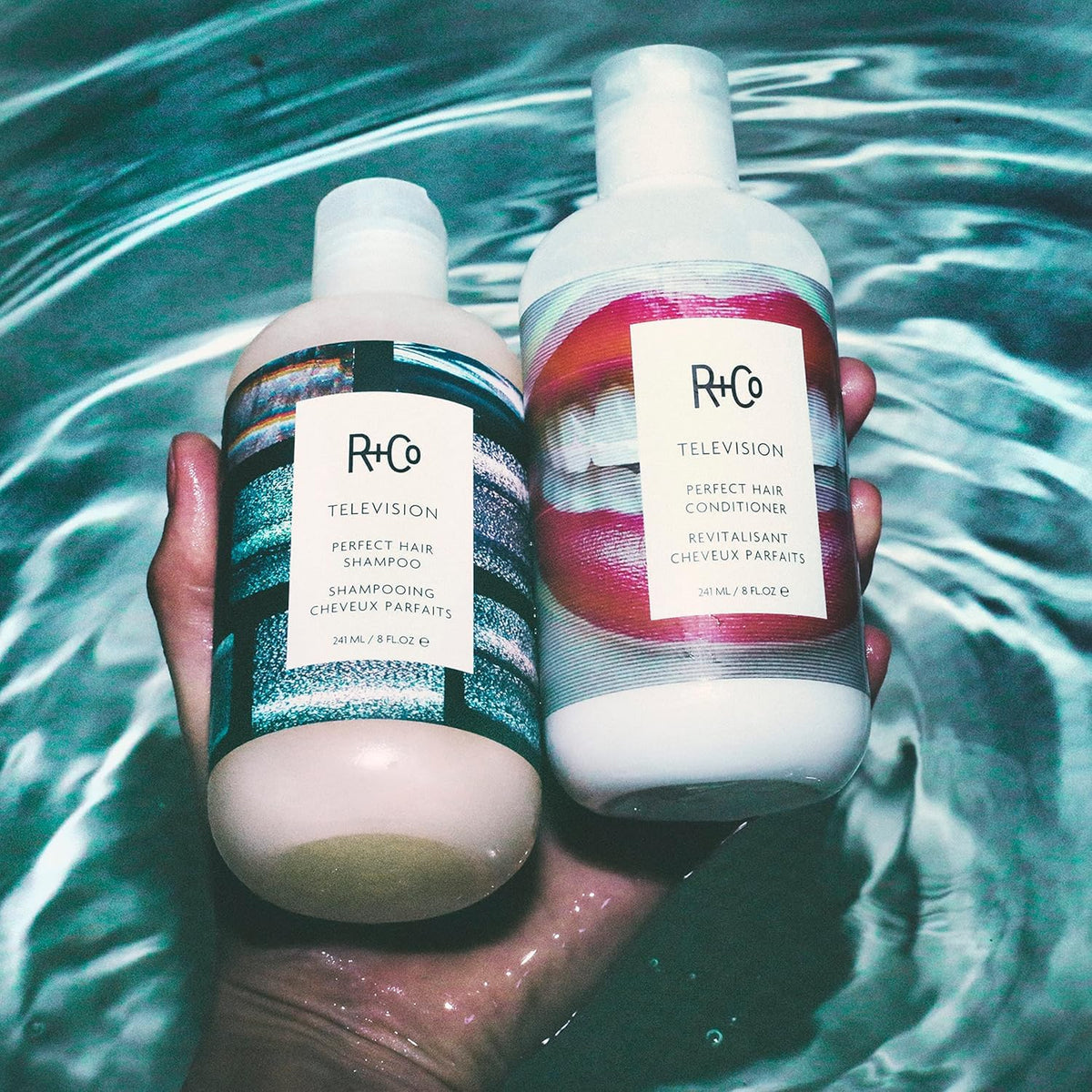 Duo R+Co Shampoo et Après-Shampooing Parfait Hair 2x8,5oz, étiquettes