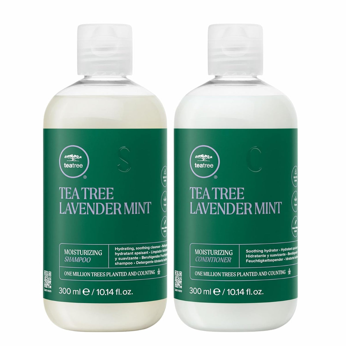 Duo set Tea Tree Shampoo et Après-Shampooing Lavande Menthe 699g vue de face