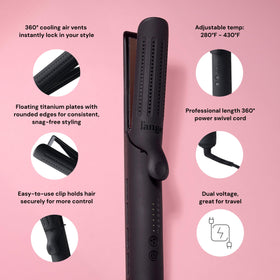 Duo Standard 360° Airflow Styler L'ANGE HAIR en utilisation pour des boucles