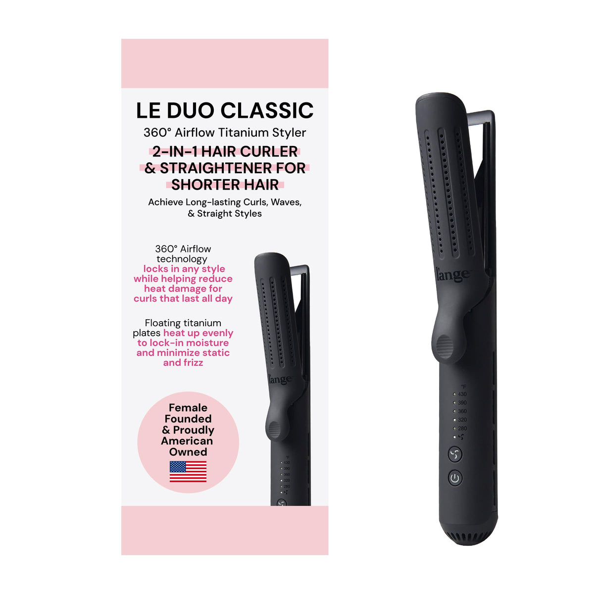 Duo Standard 360° Airflow Styler L'ANGE HAIR vue de face