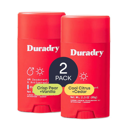 Duradry Déodorant Antitranspirant Stick Clear Sky et Limitless avant
