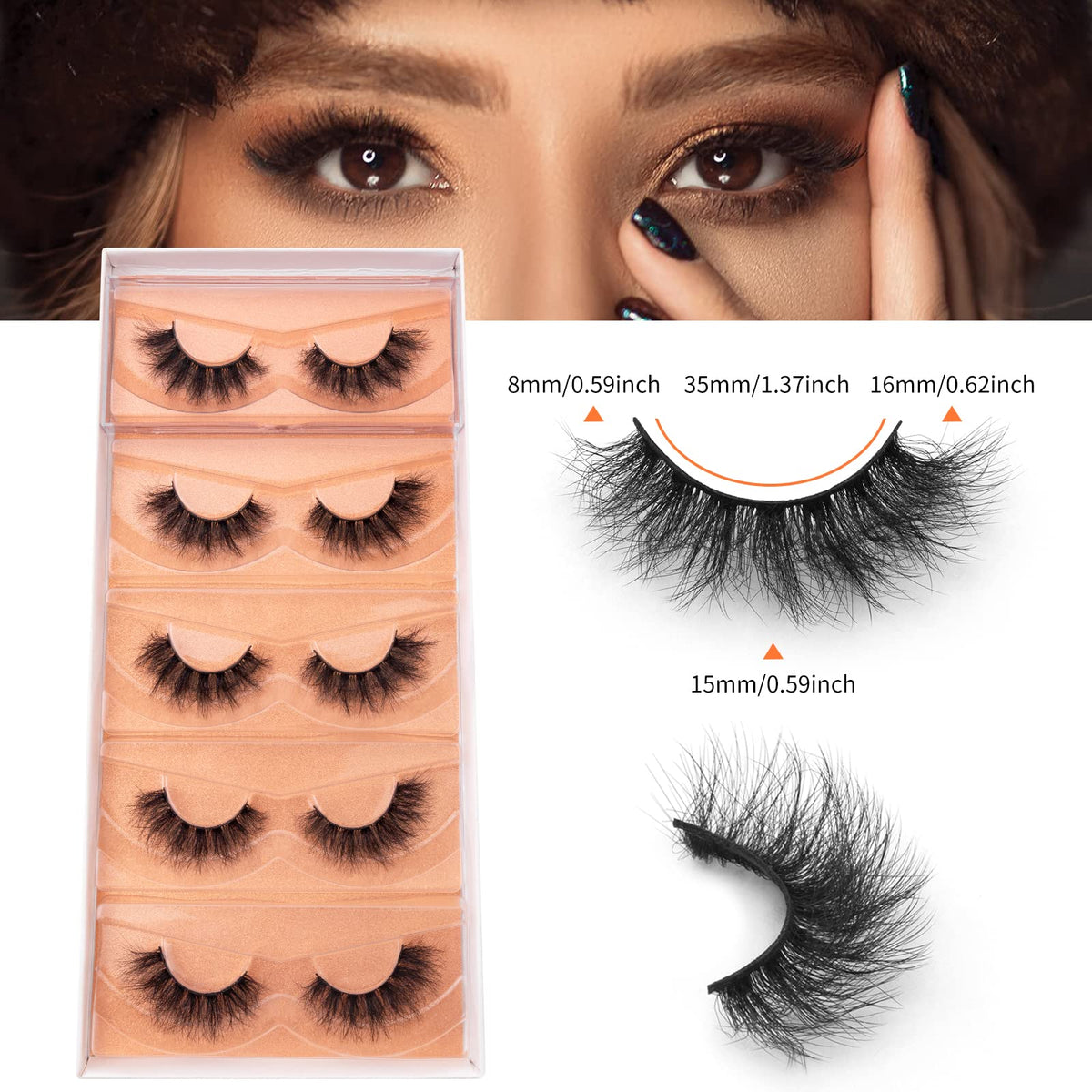 DYSILK Faux Cils Fluffy 5 Paires vue latérale