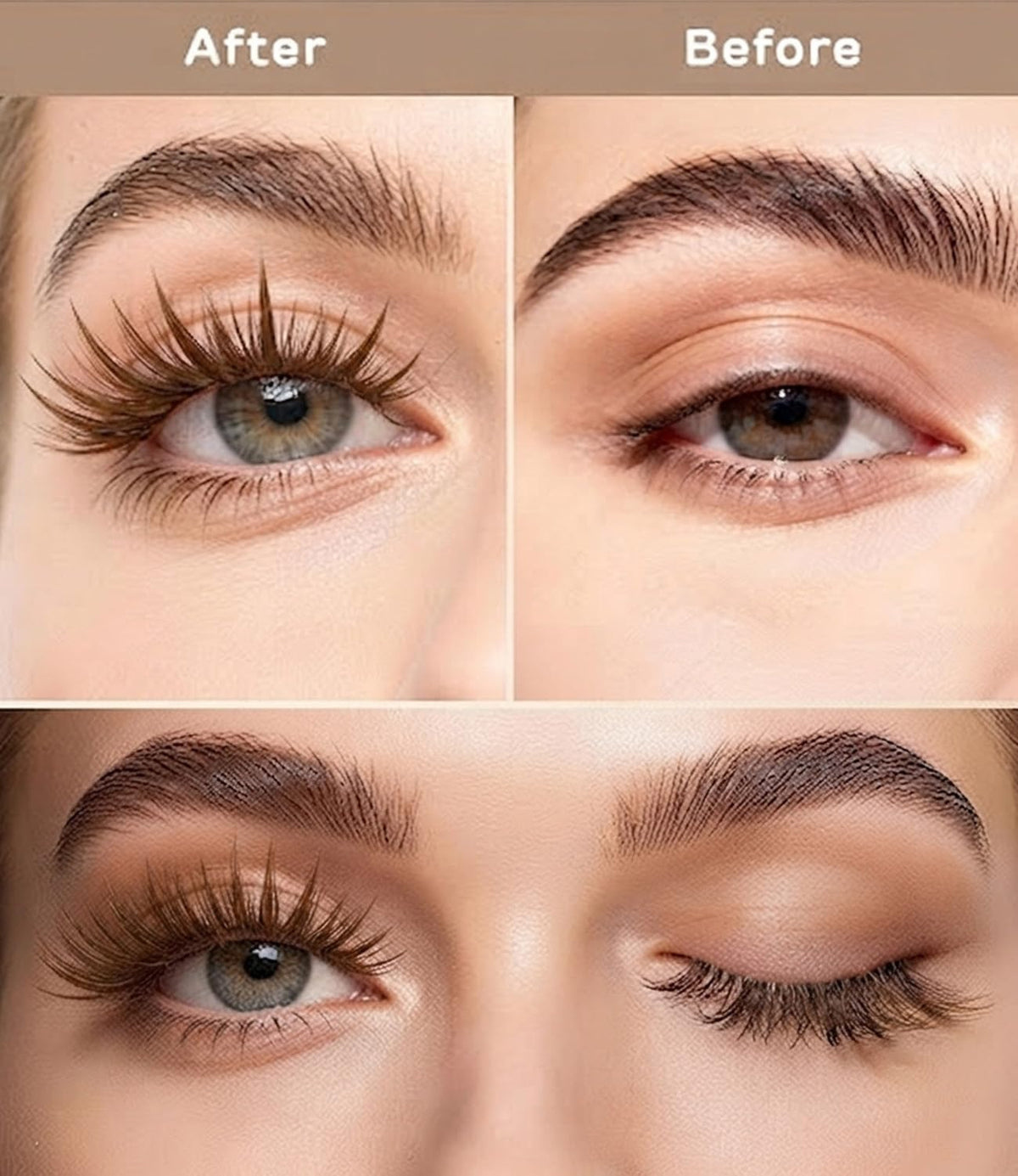 DYSILK Faux Cils Marron-02 8-16mm en gros plan