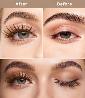 DYSILK Faux Cils Marron-02 8-16mm en gros plan