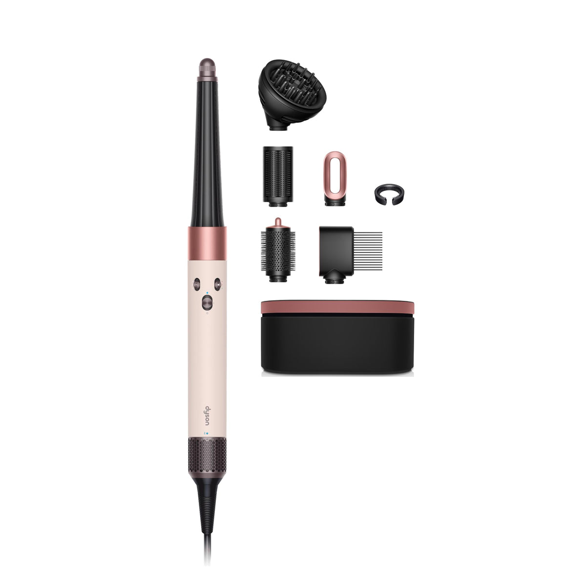 Dyson Airwrap i.d. Multi-Styler Curly+Coily en rose doré, vue de face