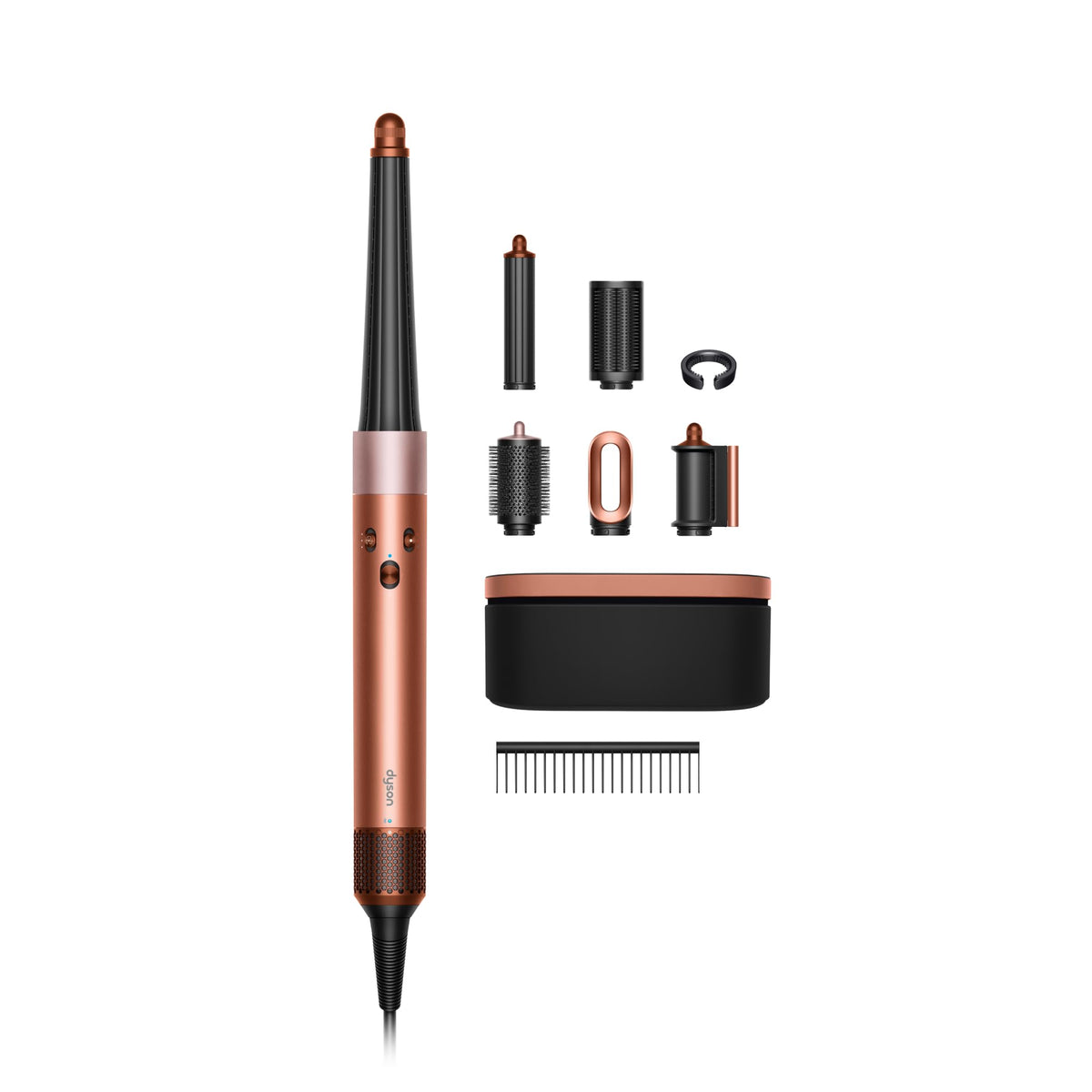 Dyson Airwrap i.d.™ Multi-Styler vue avant avec accessoires