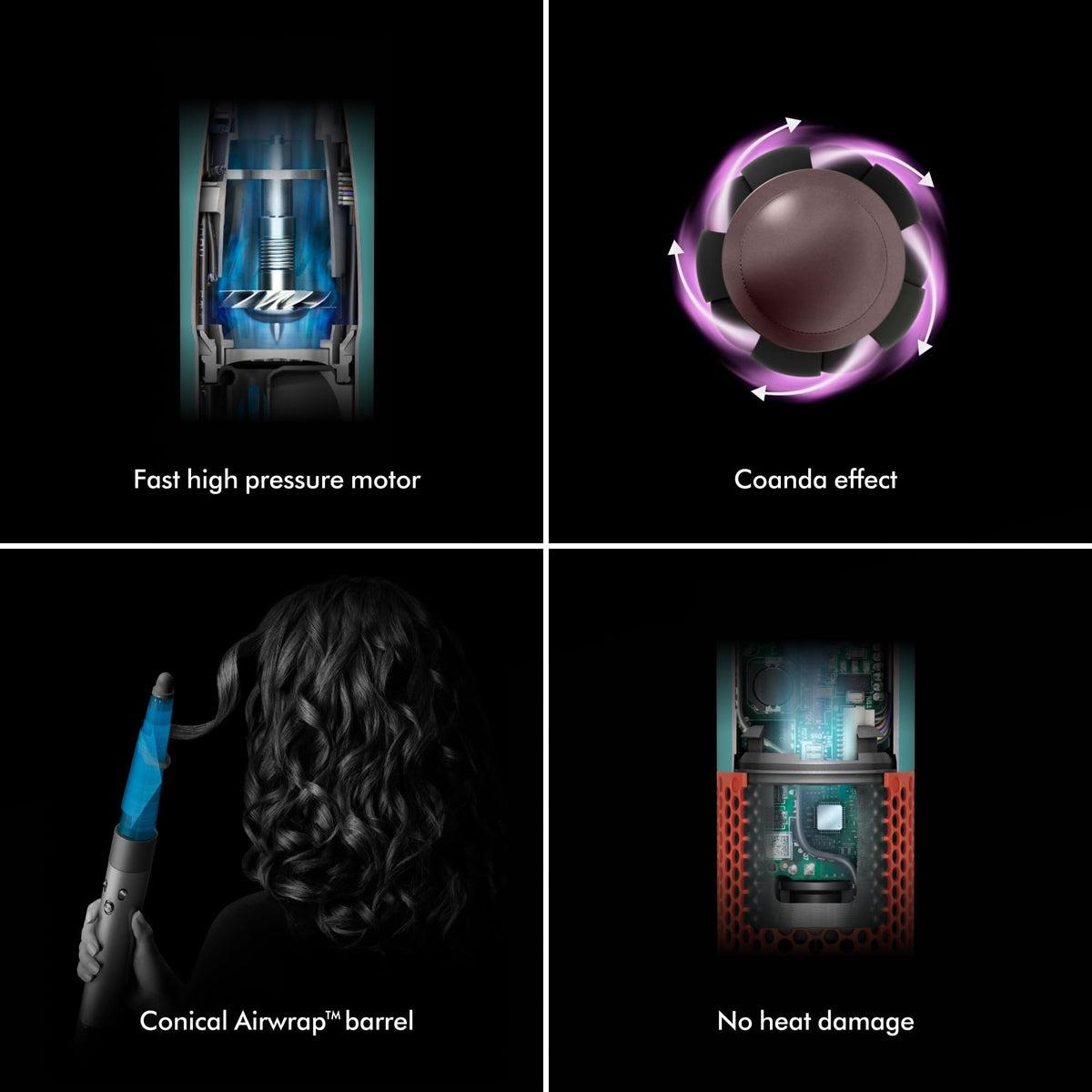 Dyson Airwrap i.d. sur une coiffeuse avec des produits de beauté