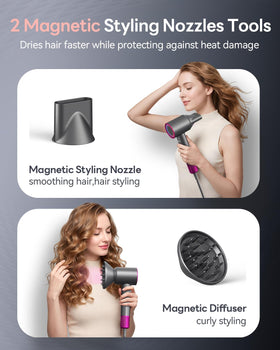 DZDVO Sèche-Cheveux en position verticale sur une coiffeuse