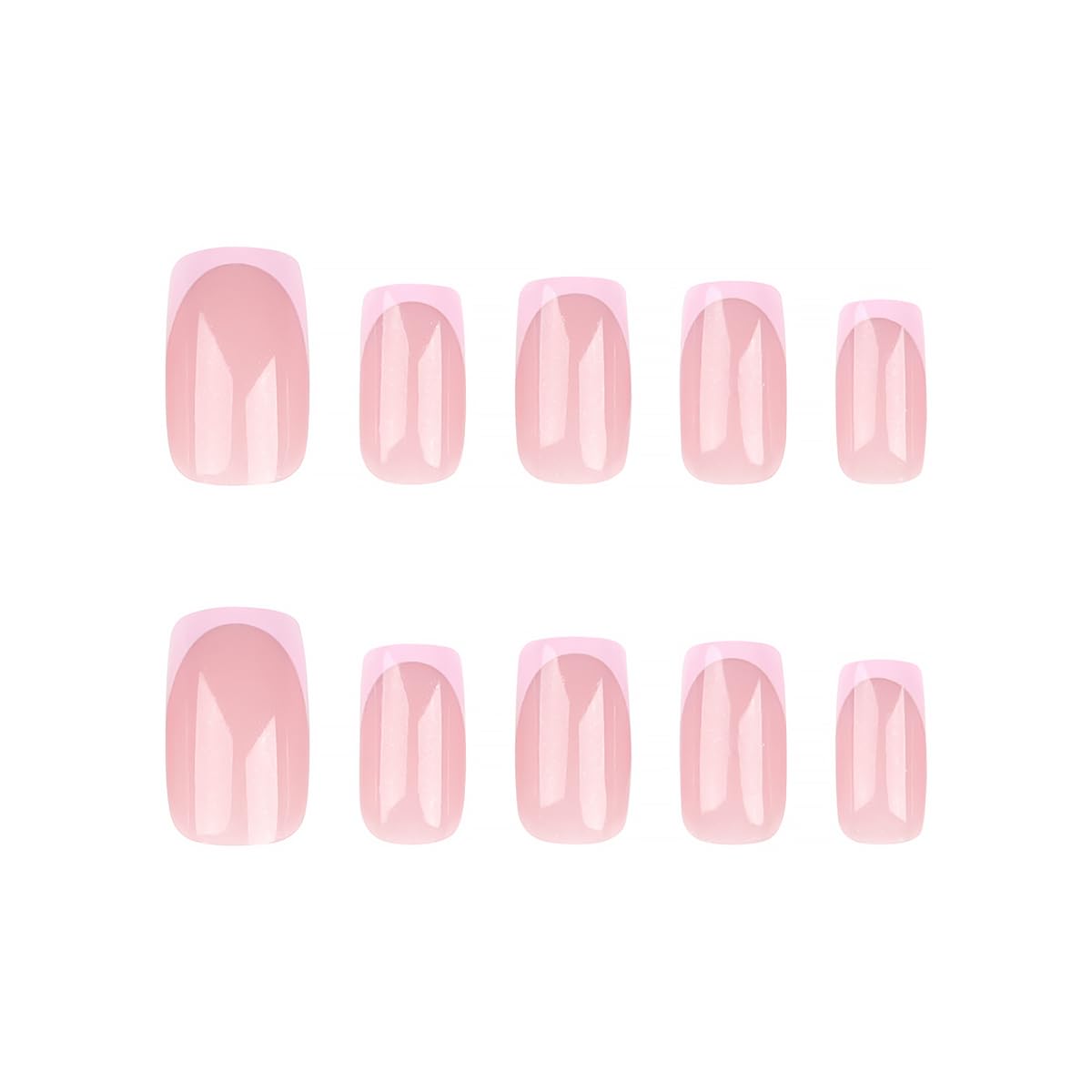 DZPGUONIZ Faux Ongles Press On en Rose avec Paillettes - Application sur les ongles