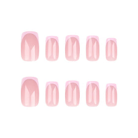 DZPGUONIZ Faux Ongles Press On en Rose avec Paillettes - Application sur les ongles