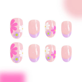 DZPGUONIZ Faux Ongles Pressés Roses design floral