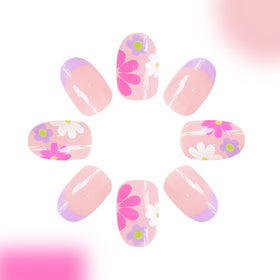 DZPGUONIZ Faux Ongles Pressés Roses en boîte