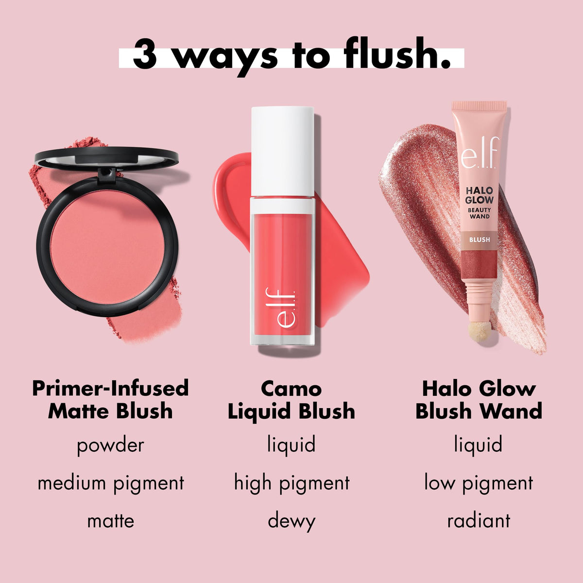 e.l.f. Blush Mat Primer-Infusé Always Crushing avec pinceau fluffy
