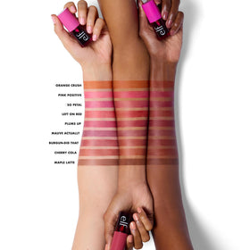 e.l.f. Blush Tint Orange Crush avec autres teintes en arrière-plan