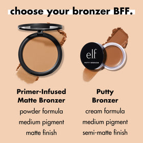e.l.f. Bronzer Mat 40g affiché sur un bureau