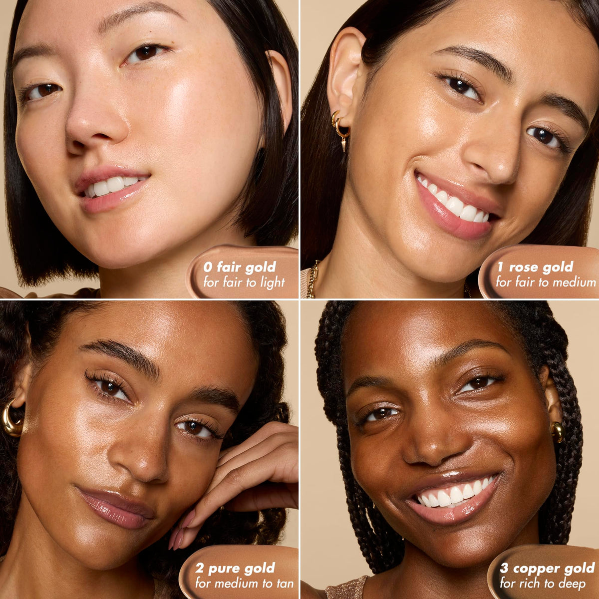 e.l.f. Bronzing Drops Rose Gold gouttes sur une main