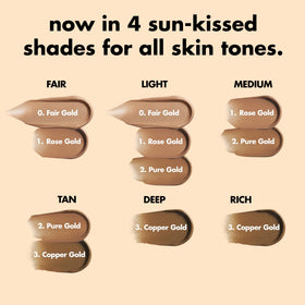 e.l.f. Bronzing Drops Rose Gold sur un fond de maquillage
